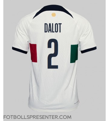 Portugal Diogo Dalot #2 Borta Matchtröja VM 2022 Kortärmad